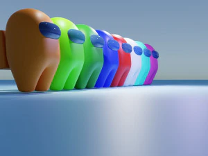 Among Us Characters 3D Model