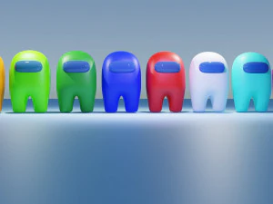 Among Us Characters 3D Model