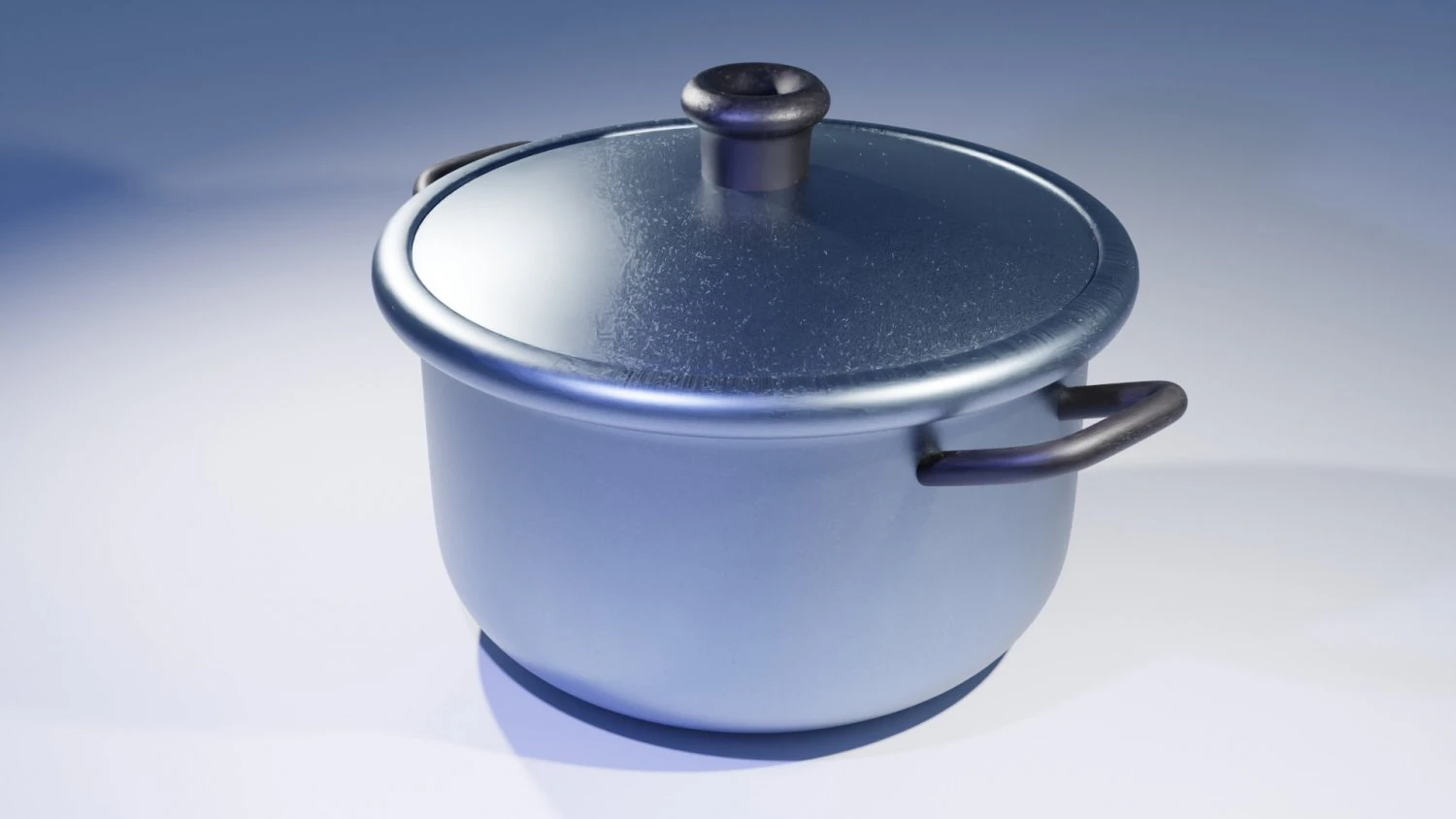Stainless Steel Pan 3D Model .c4d .max .obj .3ds .fbx .stl .blend 