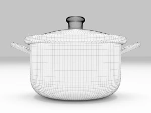 Stainless Steel Pan 3D Model