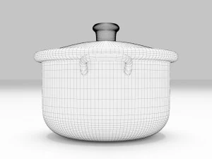Stainless Steel Pan 3D Model