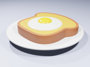 Egg In a Hole 3D Model