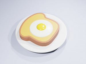 Egg In a Hole Model 3D