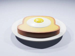 Egg In a Hole 3D Model