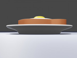 Egg In a Hole Model 3D