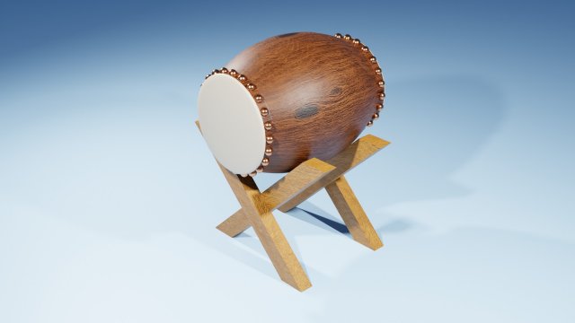 Big Celebratory Drums 3D Model .c4d .max .obj .3ds .fbx .stl .blend