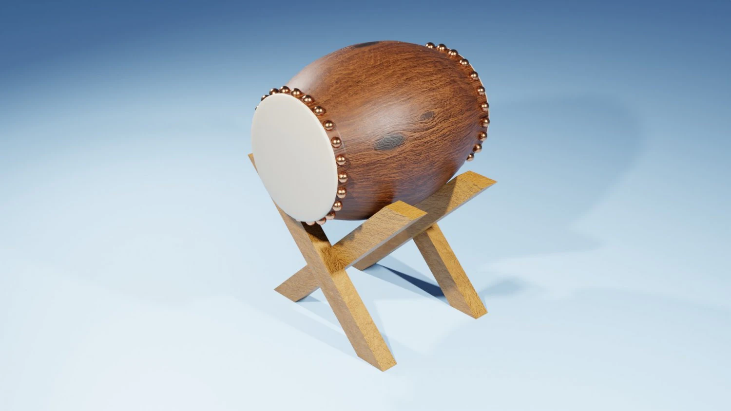 Big Celebratory Drums 3D Model .c4d .max .obj .3ds .fbx .stl .blend 