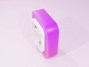 Instagram Logo 3D 模型