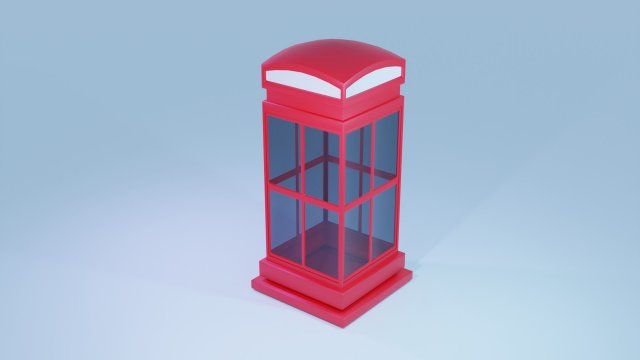 Phone Booth 3D 模型 .c4d .max .obj .3ds .fbx .stl .blend 