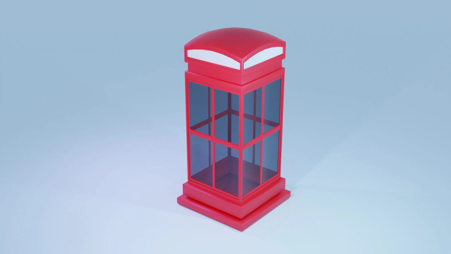Phone Booth 3D Model .c4d .max .obj .3ds .fbx .stl .blend