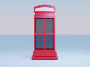 Phone Booth 3D Model