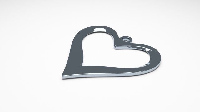 Heart Pendant Jewellery Modelo 3D .c4d .max .obj .3ds .fbx .stl .blend 