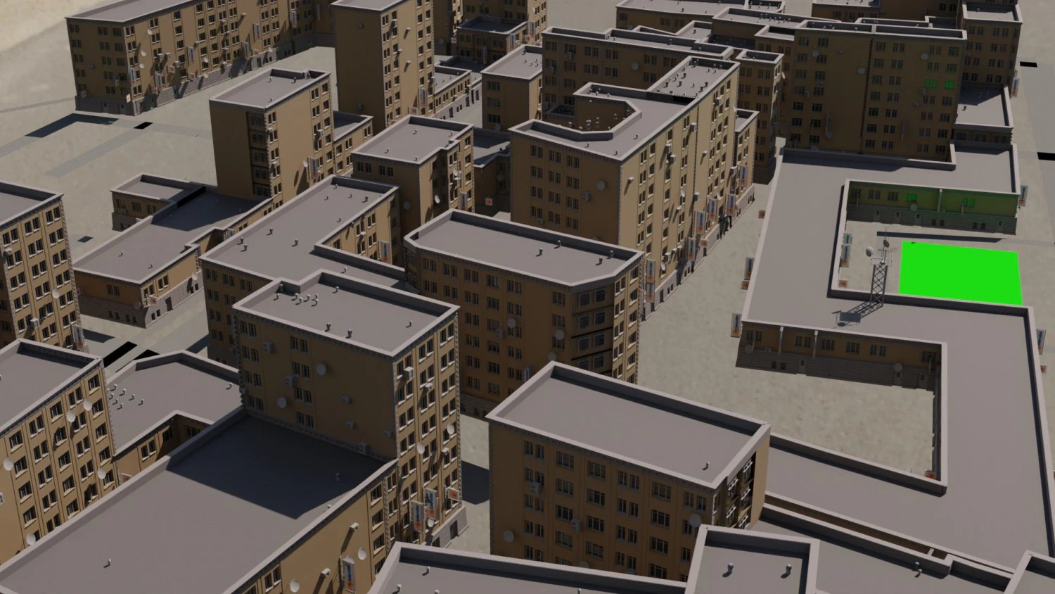City Buildings 3D Model .c4d .max .obj .3ds .fbx .stl .blend 