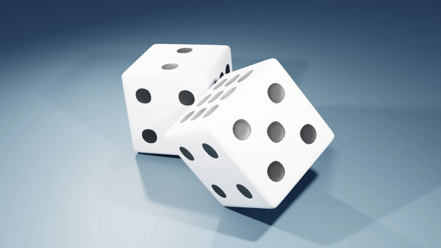 Two Dice 3D Model .c4d .max .obj .3ds .fbx .stl .blend 