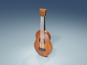 Ukulele Hawaiian Guitar Modelo 3D