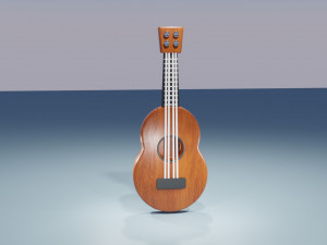 Ukulele Hawaiian Guitar 3D 模型