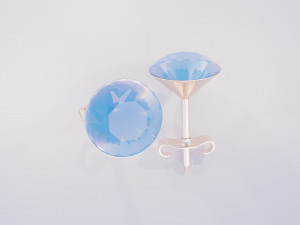 Diamond Earrings Model 3D