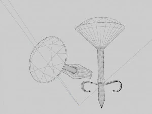 Diamond Earrings 3D Model