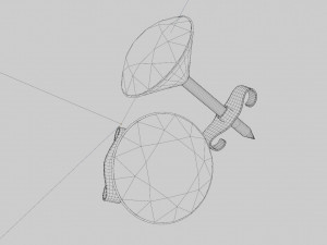 Diamond Earrings Model 3D