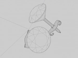 Diamond Earrings 3D Model