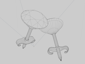 Diamond Earrings Model 3D