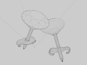 Diamond Earrings 3D Model