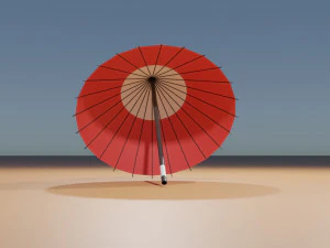 Japanese Umbrella 3D Model