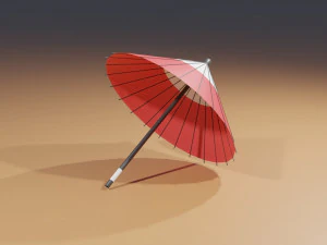 Japanese Umbrella 3D Model