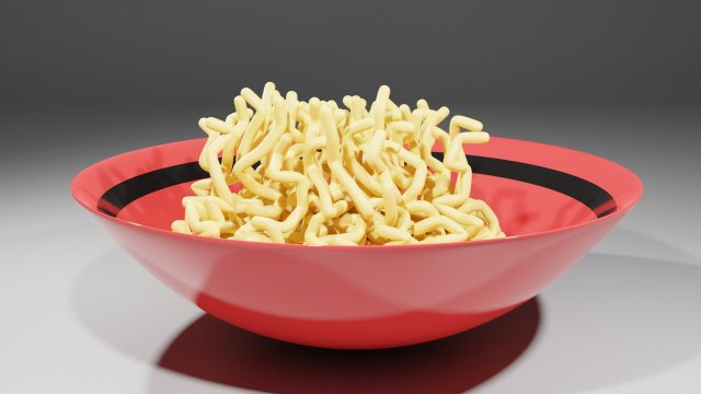 Noodles In a Bowl Modelo 3D .c4d .max .obj .3ds .fbx .stl .blend 