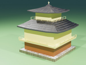 Kinkakuji Temple Modelo 3D