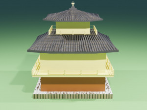 Kinkakuji Temple 3D Model