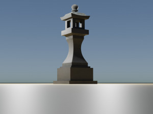 Pagoda Statue Garden 3D Model