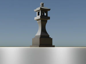 Pagoda Statue Garden 3D Model