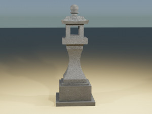 Pagoda Statue Garden 3D Model