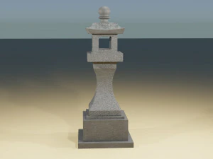 Pagoda Statue Garden 3D Model