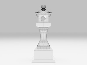 Pagoda Statue Garden 3D Model