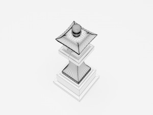 Pagoda Statue Garden 3D Model