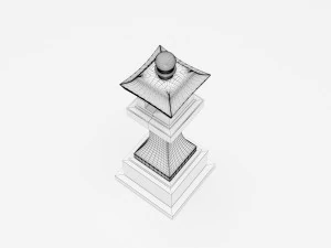 Pagoda Statue Garden 3D Model