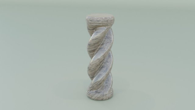 Spiral Pillar Model 3D .c4d .max .obj .3ds .fbx .stl .blend 