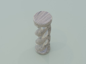 Spiral Pillar Model 3D