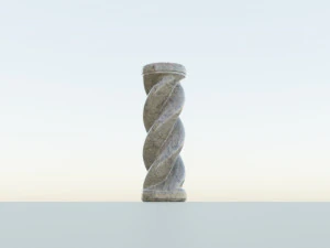 Spiral Pillar 3D Model