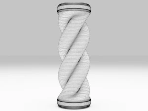 Spiral Pillar 3D Model