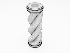 Spiral Pillar Model 3D