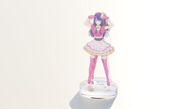 Acrylic Stand Hoshino Ai Idol Form 1 - Oshi no Ko 3D Model .c4d .max .obj .3ds .fbx .stl .blend 