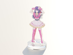 Acrylic Stand Hoshino Ai Idol Form 1 - Oshi no Ko 3D Model