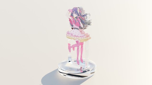 Acrylic Stand Hoshino Ai Idol Form 2 - Oshi no Ko Modelo 3D .c4d .max .obj .3ds .fbx .stl .blend 