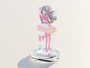 Acrylic Stand Hoshino Ai Idol Form 2 - Oshi no Ko 3D Model