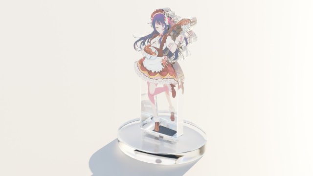 Acrylic Stand Hoshino Ai Valentine Visual - Oshi no Ko Modello 3D .c4d .max .obj .3ds .fbx .stl .blend 