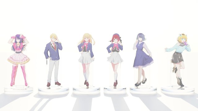 Acrylic Stand All Main Characters Oshi no Ko 3D 모델 .c4d .max .obj .3ds .fbx .stl .blend 