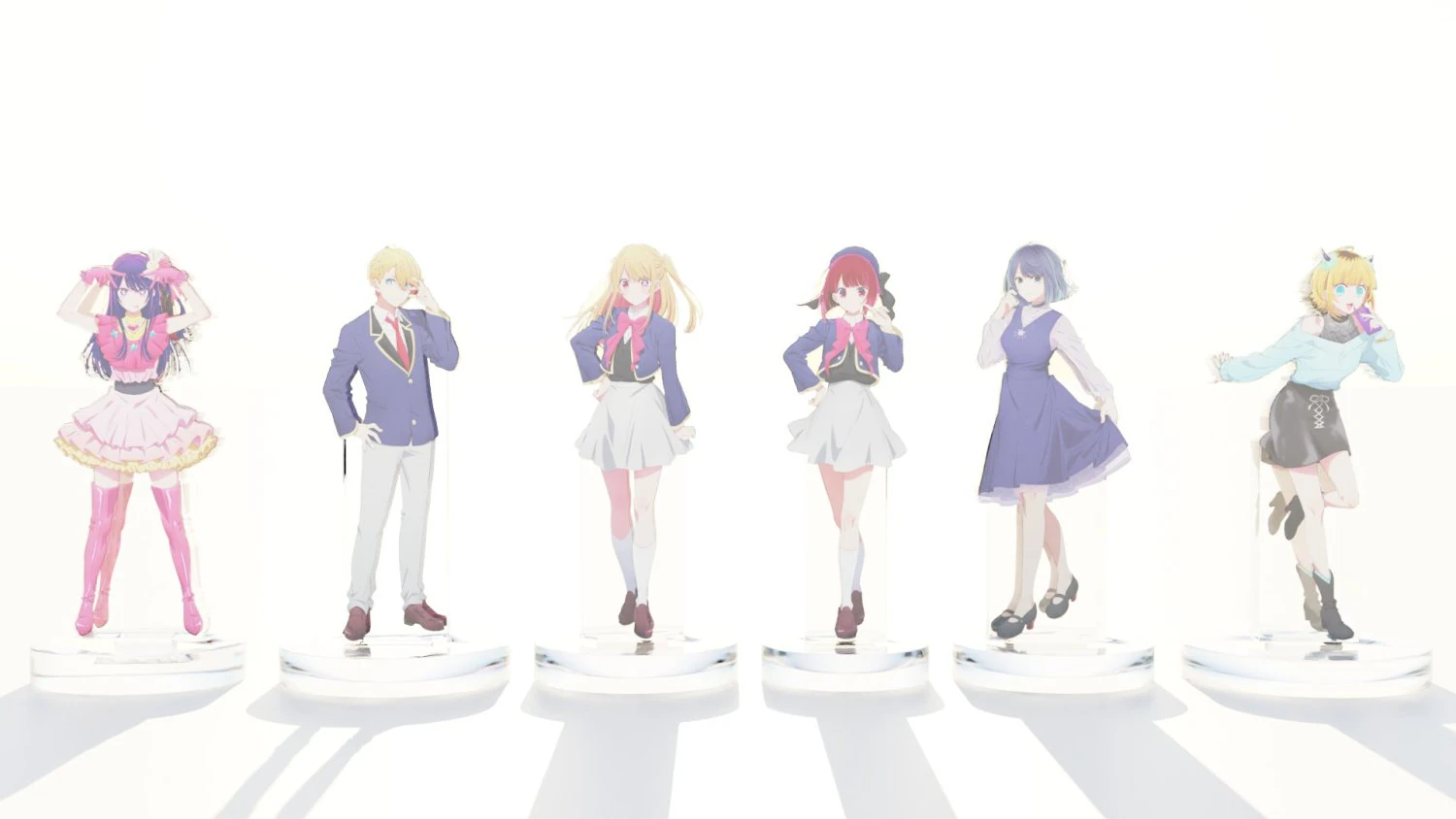 Acrylic Stand All Main Characters Oshi no Ko 3D Model .c4d .max .obj .3ds .fbx .stl .blend